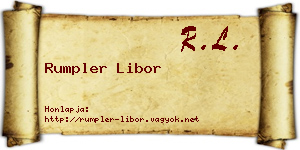 Rumpler Libor névjegykártya